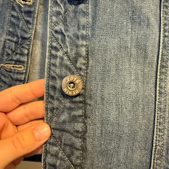 RARA Vintage-Hand Painted 2016 by Parasuco Sleeveless Denim Vest - Picture 4 of 6